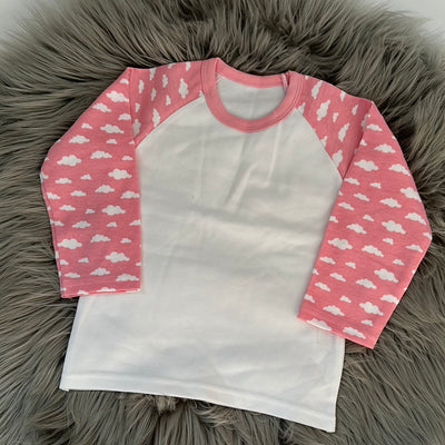 DEFECT - Pink Cloud Pyjama Top (no trousers) 6-12 months