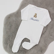 Teddy Bear Embroidered Personalised Rompersuit