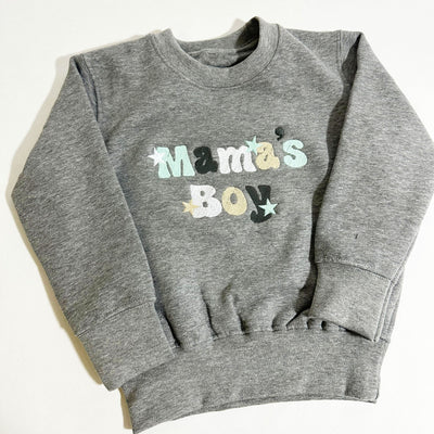 Mama's Boy Personalised Embroidered Jumper