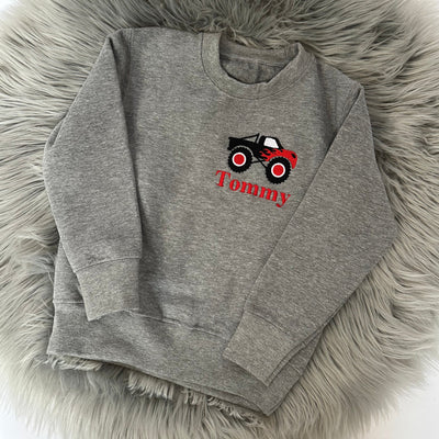 Personalised Embroidered Jumper - Monster Truck