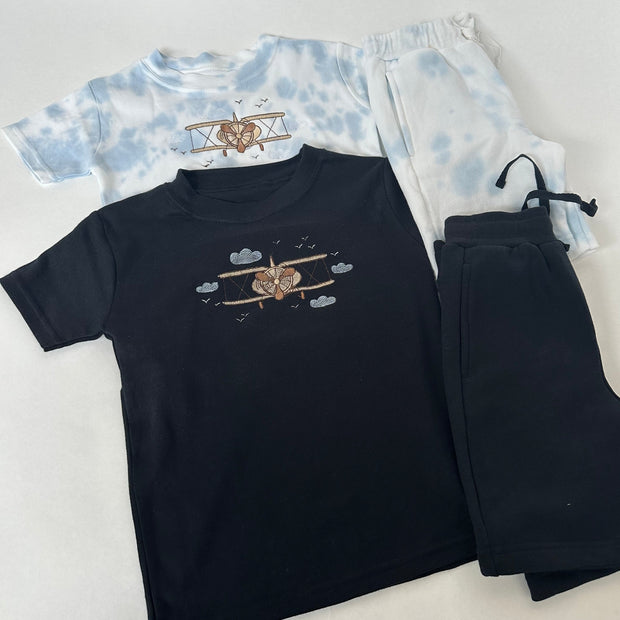 Personalised Embroidered T-Shirt & Shorts - Various Designs