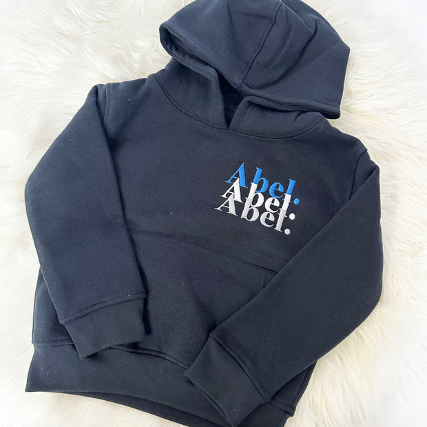 Personalised Embroidered Hoody - Name x3