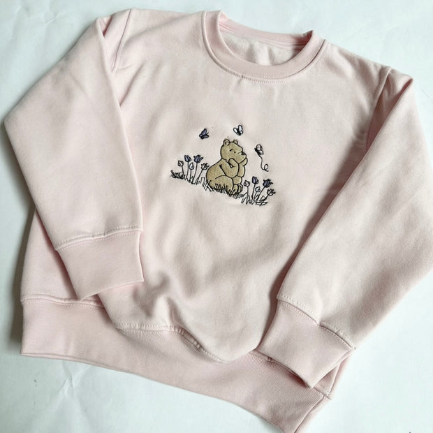 Personalised Embroidered Jumper - Floral Bear