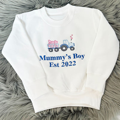 Mummy's Boy Mothers's Day Personalised Embroidered Jumper