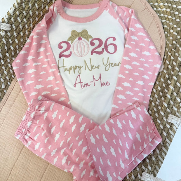 Bauble Personalised Embroidered Pyjamas New Year’s Eve 2026