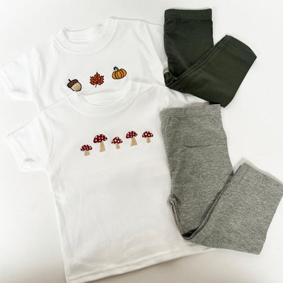 Autumn Personalised Embroidered T-Shirt & Leggings set