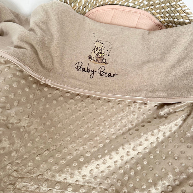 Bubble Embroidered Personalised Blanket - Bear