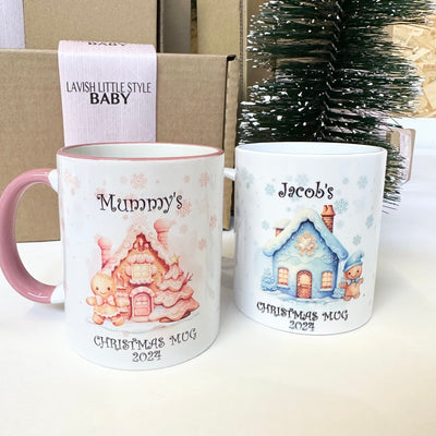 ‘Names Christmas Mug’  Personalised Plastic or Ceramic Mug - Choose Design & Mug