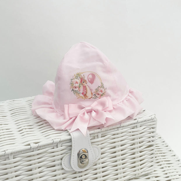 Pink Flopsy Bunny Printed Sun Hat