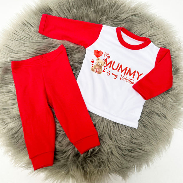 'My Mummy's my Valentine Printed Pyjamas