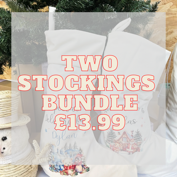 Personalised Santa Christmas Stockings Bundle