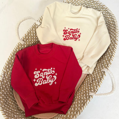 Santa Baby Personalised Embroidered Jumper