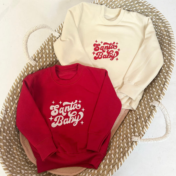 Santa Baby Personalised Embroidered Jumper