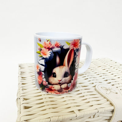 3D Effect Easter Bunny Polymer Personalised Mug