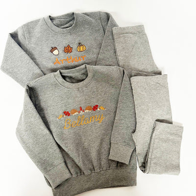 Autumn Personalised Embroidered Jumpers & Leggings