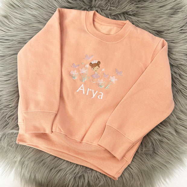 Personalised Embroidered Jumper - Fairy & Butterflys