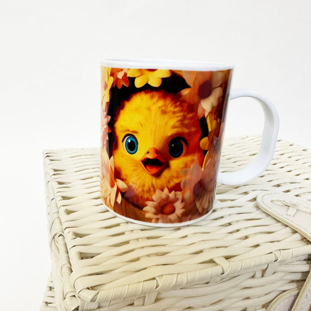 3D Effect Easter Chick Polymer Personalised Mug