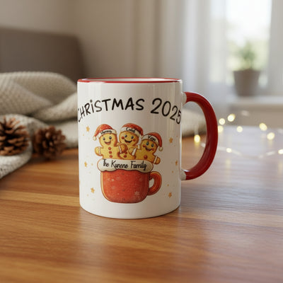 Christmas Personalised Mug - Gingerbreads in mug