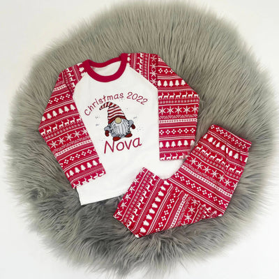 Family Christmas 2023 Embroidered Personalised Pyjamas - Gonk