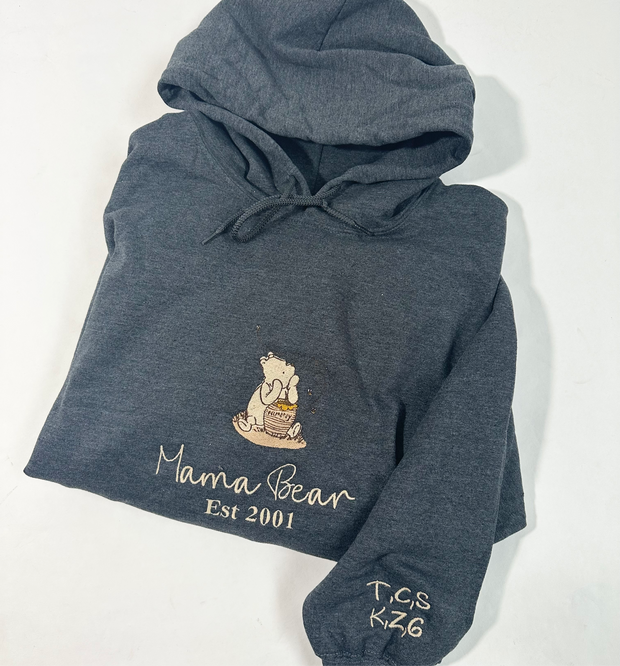 Mama Bear Personalised Embroidered Adults Jumper or Hoody