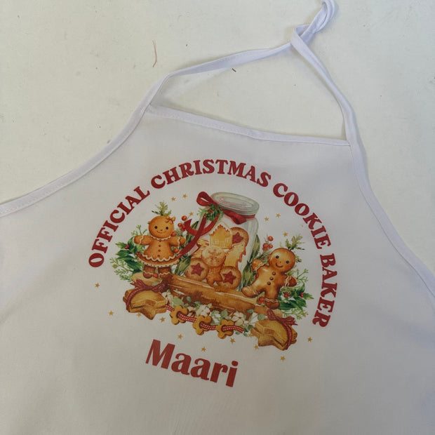 Official Christmas Cookie Baker Christmas Printed Toddler Apron