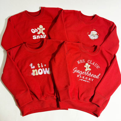 RED Christmas Personalised Embroidered Jumper - Add design request