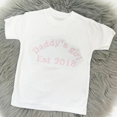 'Daddy's Girl' Father's Day Personalised Embroidered T-Shirt