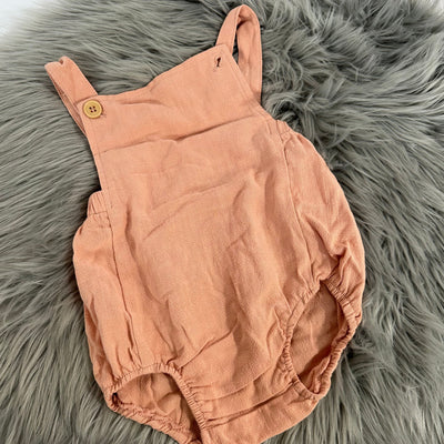 DEFECT - Peach Pink Romper (Missing Button) 9-12 months