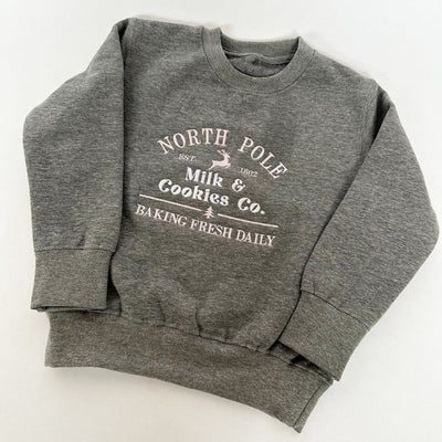 North Pole Milk & Cookies Embroidered Jumper