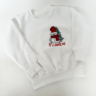 Snowman Personalised Embroidered Jumper