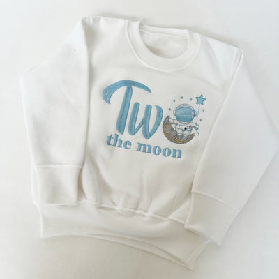 TWO THE MOON Birthday Personalised Embroidered Jumper