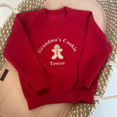 Names Cookie Tester Personalised Embroidered Jumper