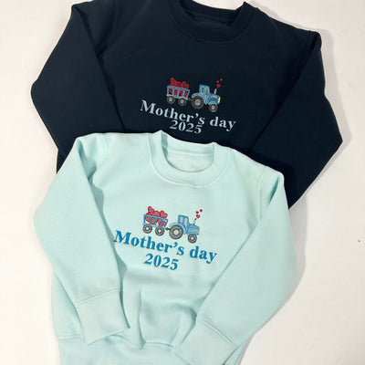 Mothers's Day 2025 Personalised Embroidered Jumper - tractor