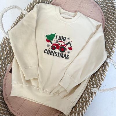 I Dig Christmas Personalised Embroidered Jumper