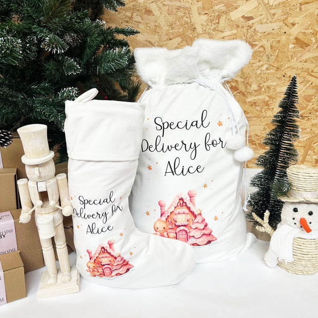 Personalised Santa Sack & Stocking Bundle