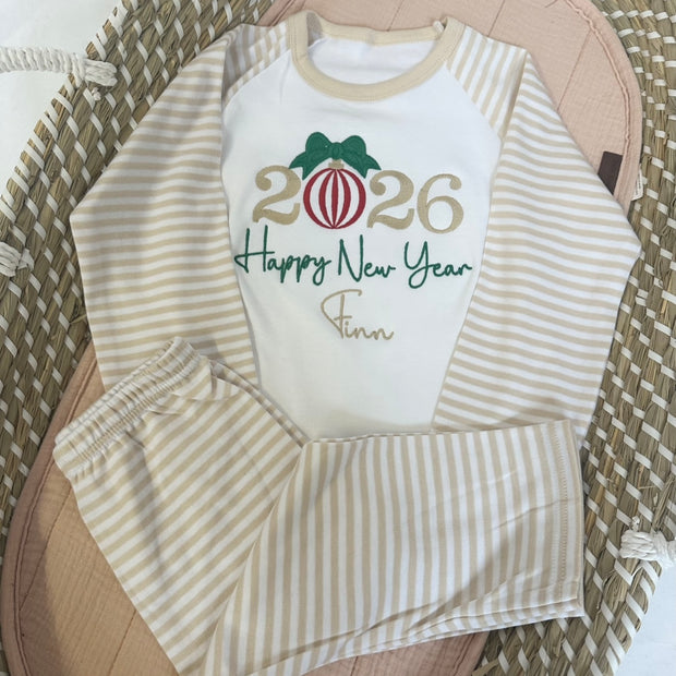 Personalised Embroidered Pyjamas New Year’s Eve 2026 - Bauble