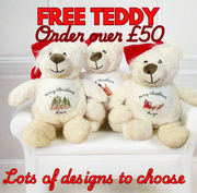 FREE CHRISTMAS TEDDY ON ORDERS OVER £50