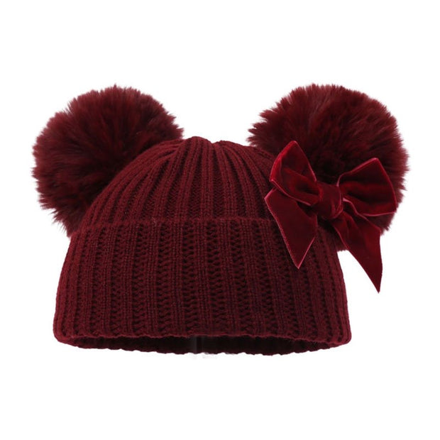 Personalised Embroidered Hat With Velvet Bow - Various colours