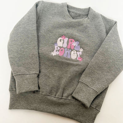 Girl Power Personalised Embroidered Jumper