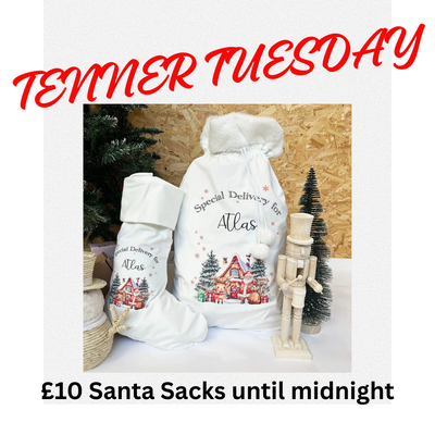 TENNER TUESDAY PERSONALISED SANTA SACK