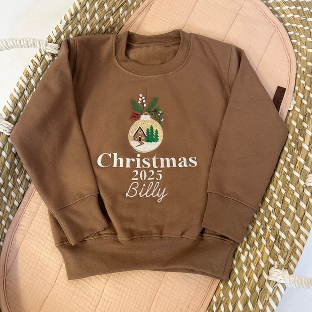 Christmas 2025 Bauble Personalised Embroidered Jumper