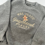 Mrs Claus Gingerbread Personalised Embroidered Jumper