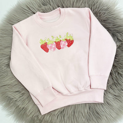 Strawberry Personalised Embroidered Jumper