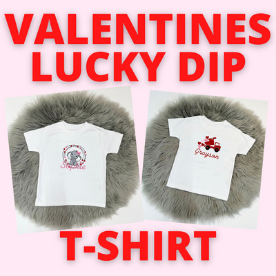 VALENTINES LUCKY DIP Personalised Embroidered T-Shirt