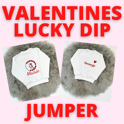 VALENTINES LUCKY DIP Personalised Embroidered Jumper