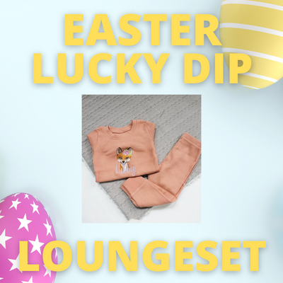EASTER LUCKY DIP - Embroidered Personalised Ribbed Loungeset