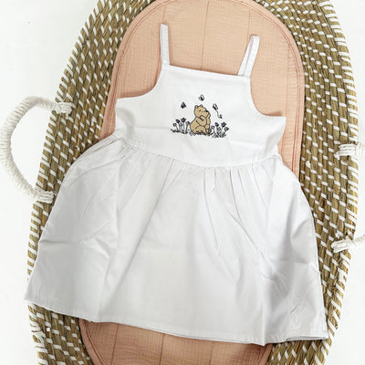 Pooh Bear Personalised Embroidered Strap Summer Dress