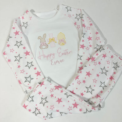 Embroidered Easter Pyjamas - Bunny, Cross & Chick