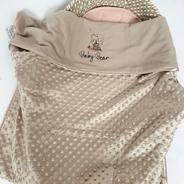 Bubble Embroidered Personalised Blanket - Bear
