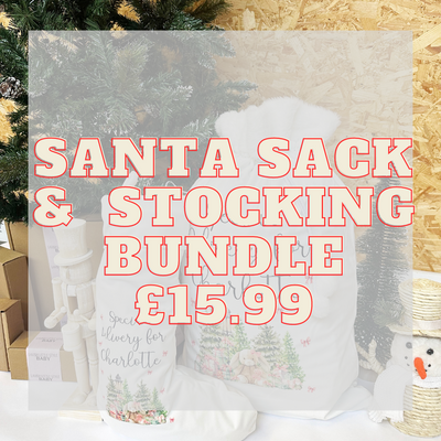 Personalised Santa Sack & Stocking Bundle